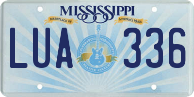 MS license plate LUA336