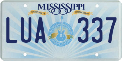MS license plate LUA337