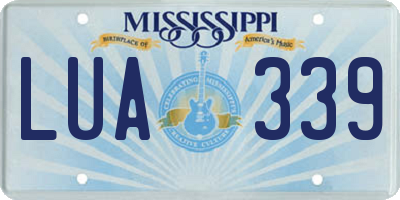MS license plate LUA339