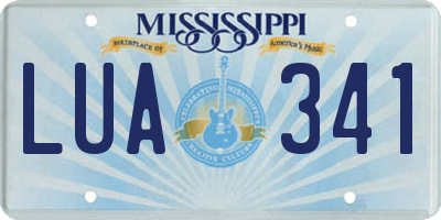 MS license plate LUA341