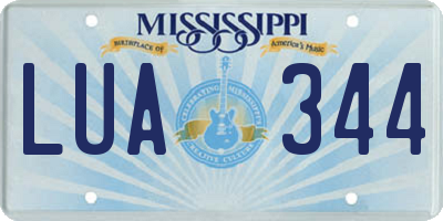MS license plate LUA344