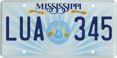 MS license plate LUA345