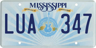 MS license plate LUA347