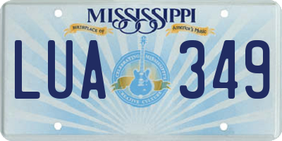 MS license plate LUA349