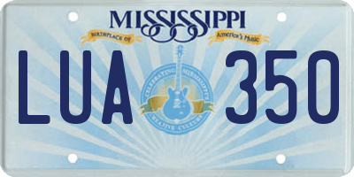 MS license plate LUA350