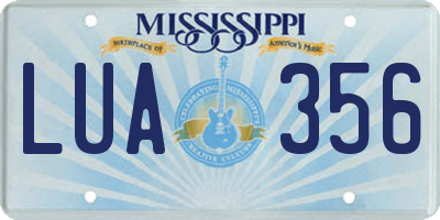 MS license plate LUA356