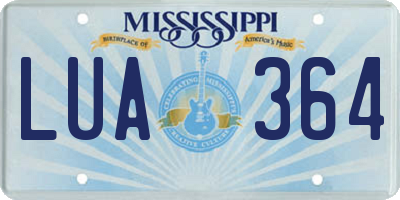 MS license plate LUA364