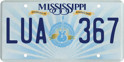 MS license plate LUA367