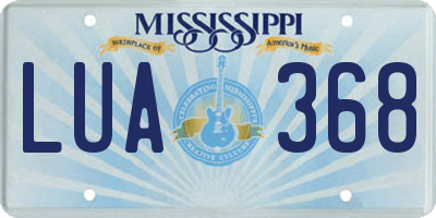 MS license plate LUA368