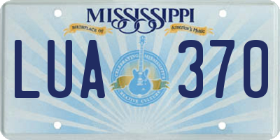 MS license plate LUA370