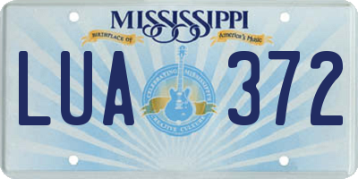 MS license plate LUA372