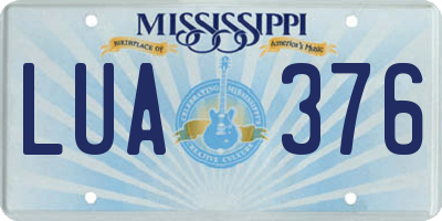 MS license plate LUA376