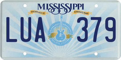 MS license plate LUA379