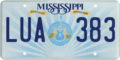 MS license plate LUA383