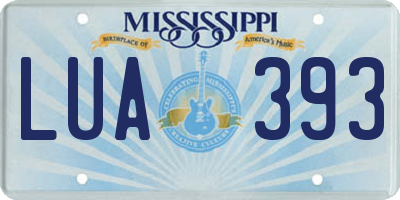 MS license plate LUA393