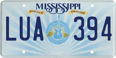 MS license plate LUA394