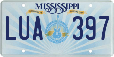 MS license plate LUA397