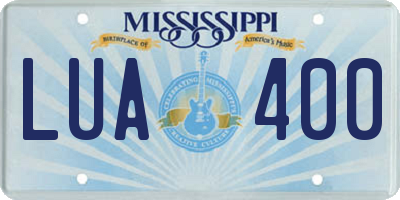 MS license plate LUA400