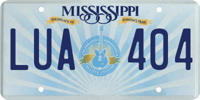 MS license plate LUA404