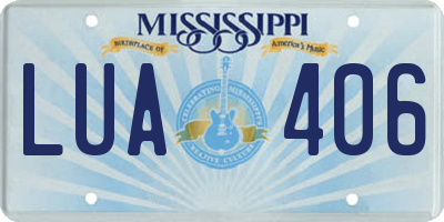 MS license plate LUA406