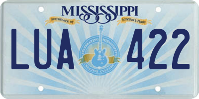 MS license plate LUA422