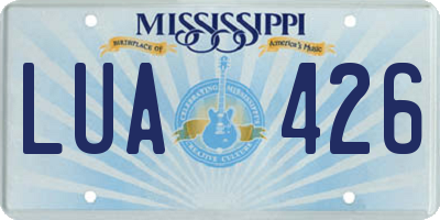 MS license plate LUA426