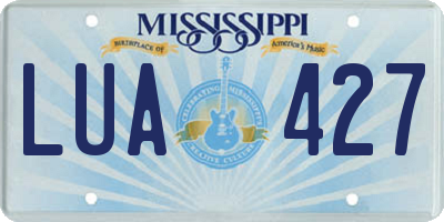 MS license plate LUA427