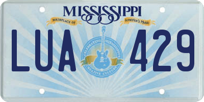 MS license plate LUA429