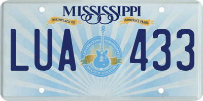MS license plate LUA433