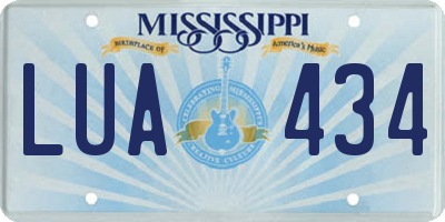 MS license plate LUA434
