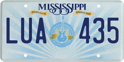 MS license plate LUA435