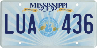MS license plate LUA436