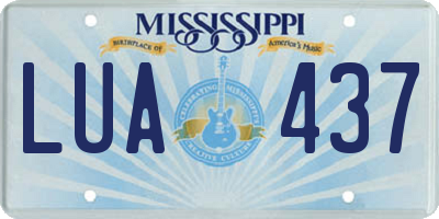 MS license plate LUA437