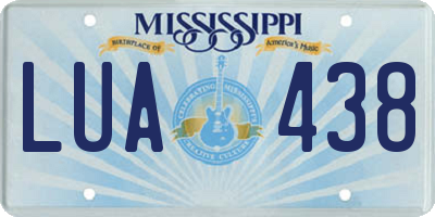 MS license plate LUA438