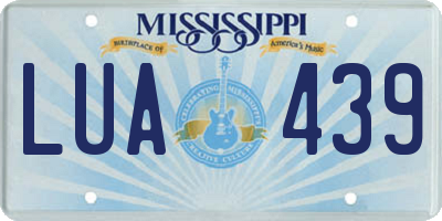 MS license plate LUA439