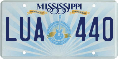 MS license plate LUA440