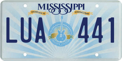 MS license plate LUA441