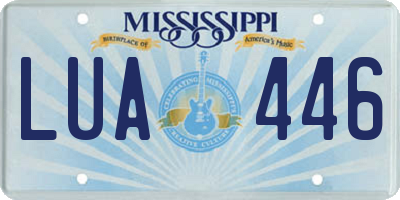 MS license plate LUA446