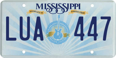 MS license plate LUA447