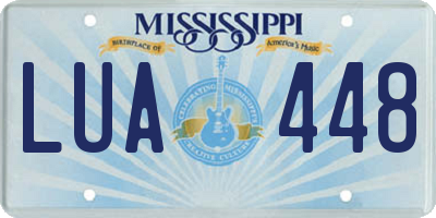 MS license plate LUA448