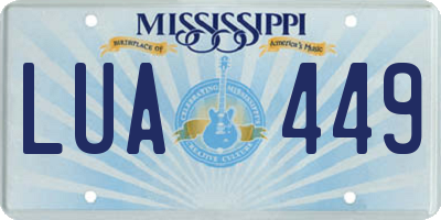 MS license plate LUA449