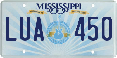 MS license plate LUA450