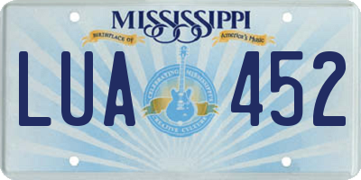 MS license plate LUA452