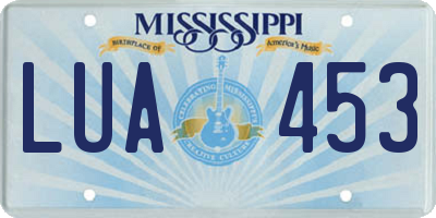 MS license plate LUA453