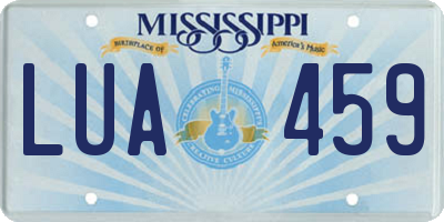 MS license plate LUA459