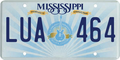 MS license plate LUA464