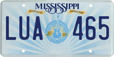 MS license plate LUA465