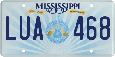 MS license plate LUA468