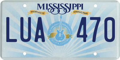 MS license plate LUA470