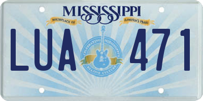 MS license plate LUA471